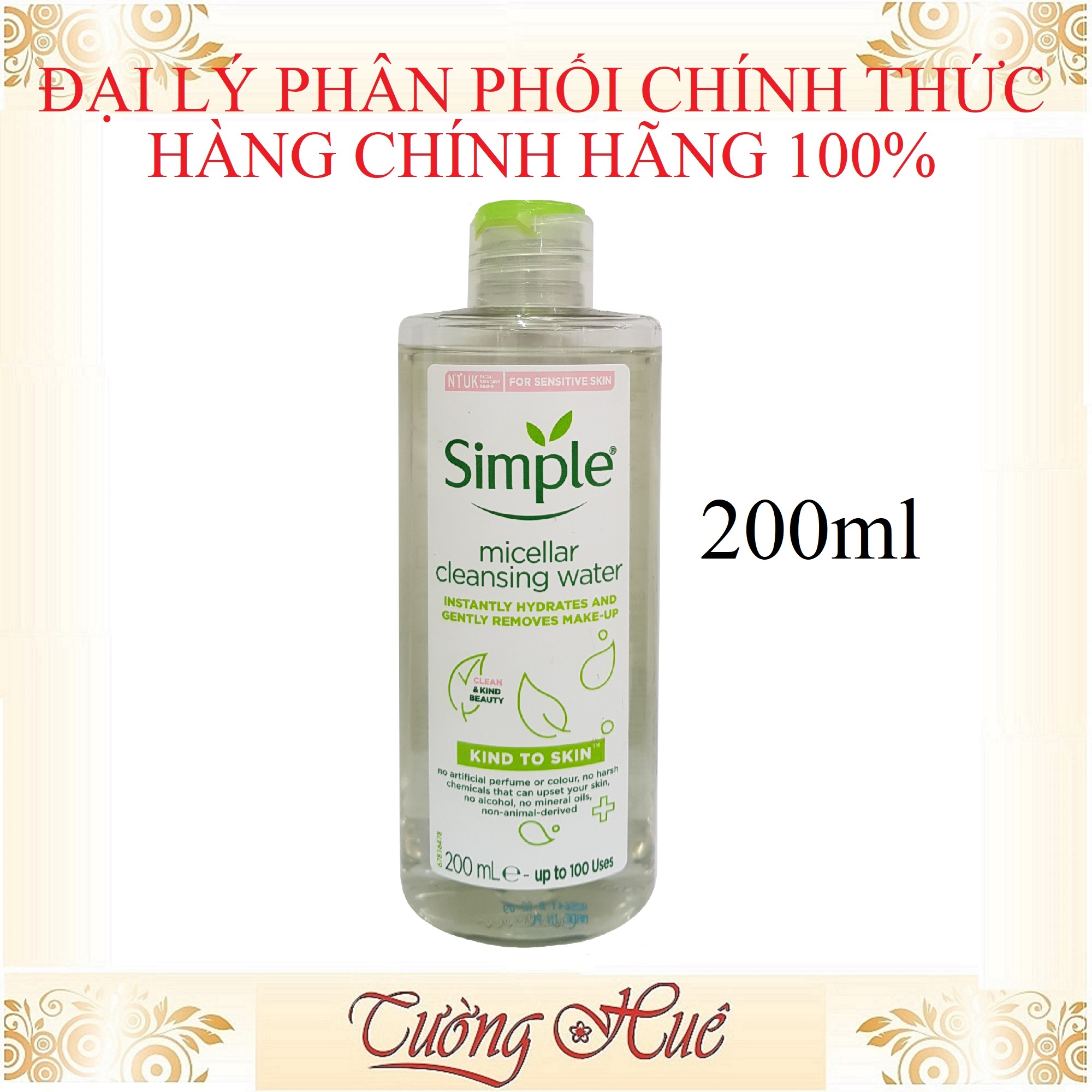 Nước tẩy trang Simple Micellar Cleansing Water - 200ml