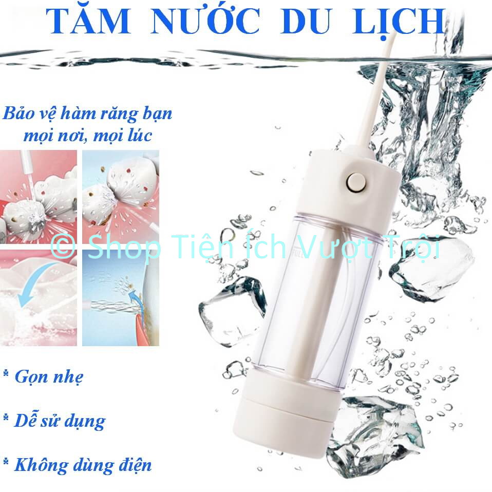 Tăm Nước Du Lịch Tăm Nước Cá Nhân Bơm Tay Nhanh Chóng Rửa Sạch Khe Răng Dễ Dàng Mang Theo Mọi Lúc Mọi Nơi - Tivt