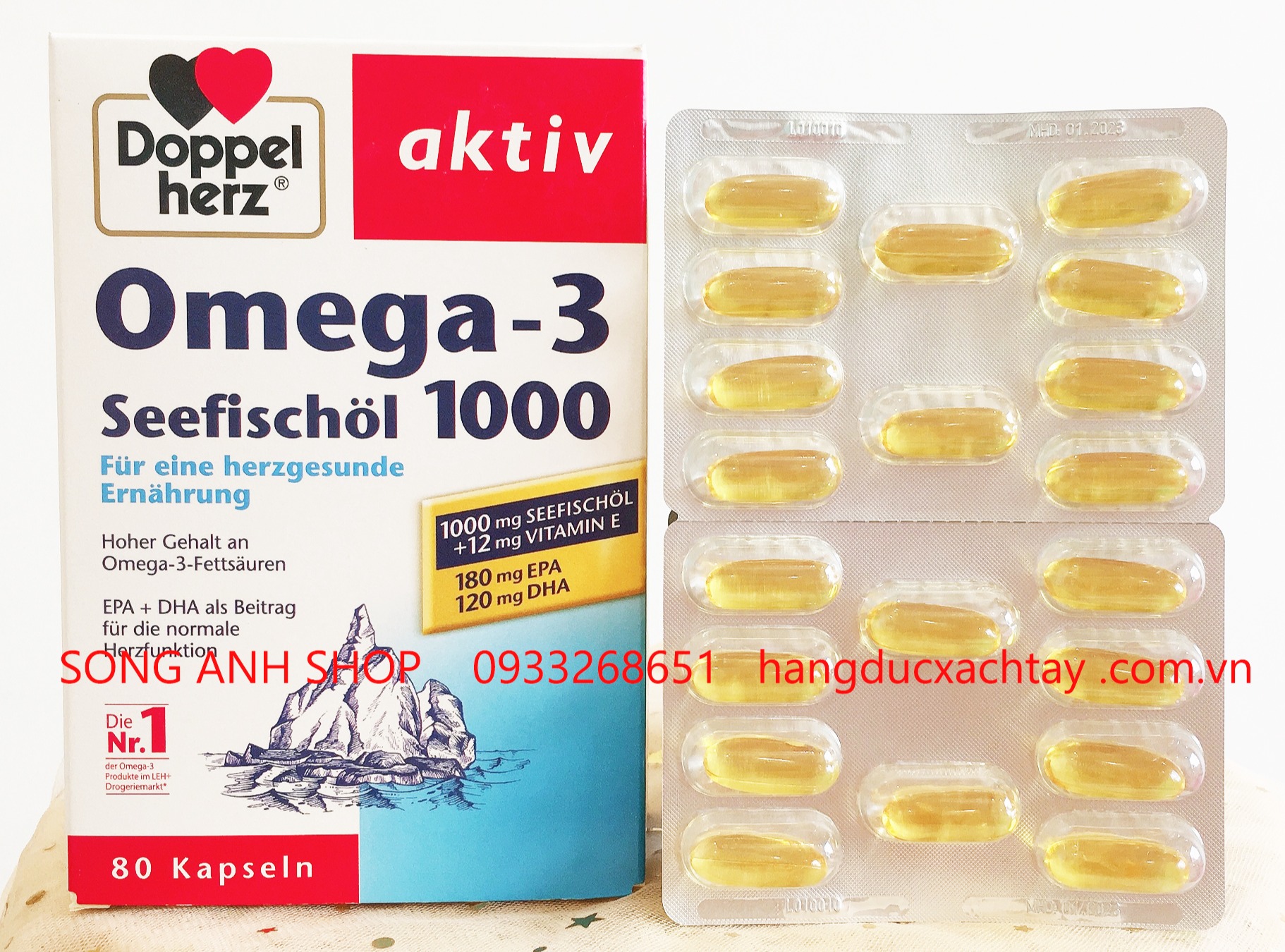 [HCM]Viên uống Dầu cá Omega-3 Seefischol 1000 Doppelherz