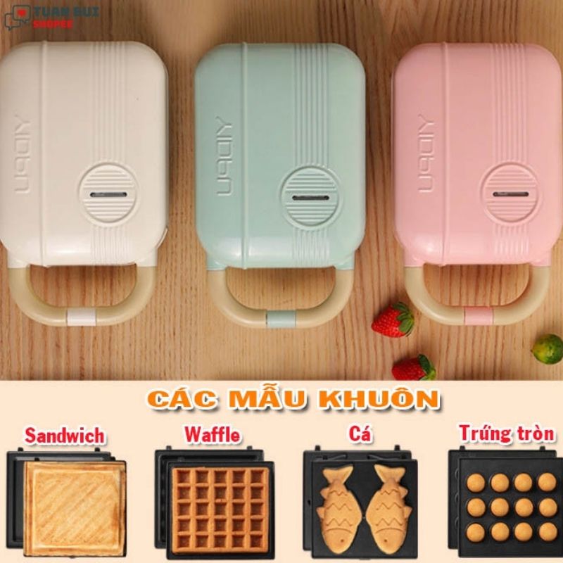 Máy nướng bánh mì sandwich YIDPU có thay được khuôn 650W - BH 12 tháng