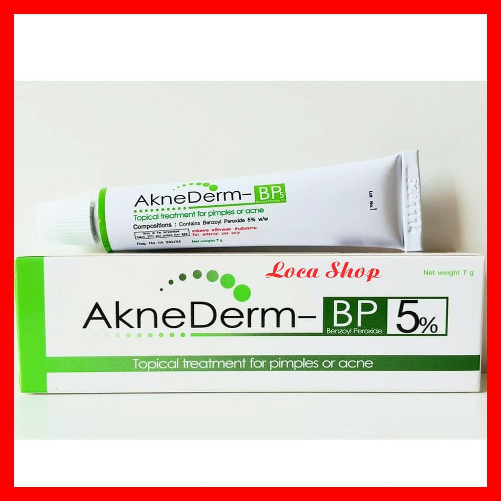 [Hcm][Sẵn 10G] Aknederm Bp5% - Kem Hỗ Trợ Giảm Mụn Bọc Sưng Mủ