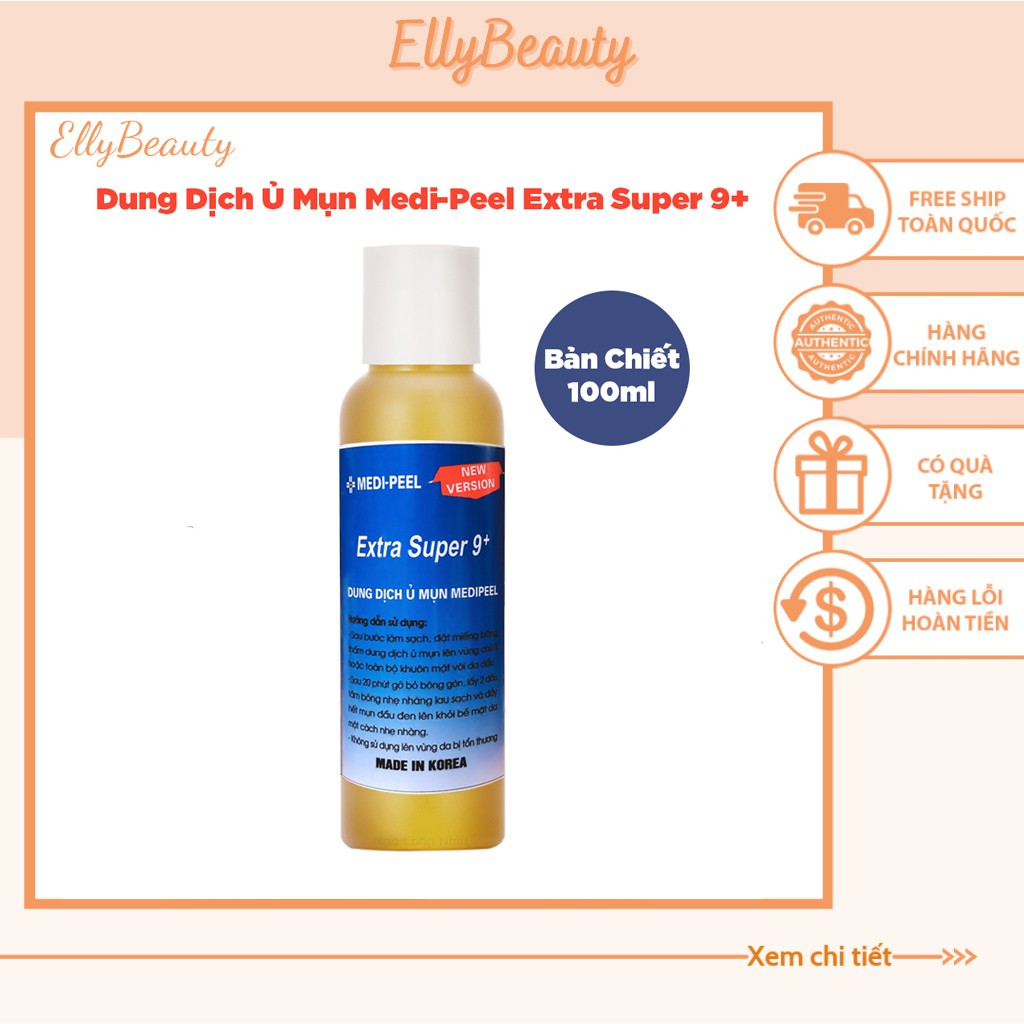 [100Ml] Ủ Mụn Đầu Đen Medi Peel Extra Super 9 [Chính Hãng] [Mẫu Mới]