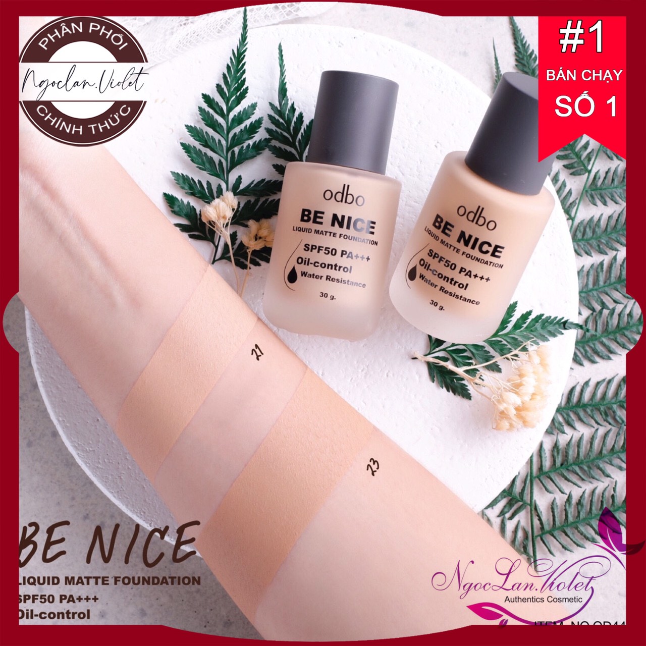 Kem Nền Siêu Lỳ & Kiềm Dầu Odbo Be Nice Spf50 Pa+++ Od440 Đa Dạng Mẫu Mã Cam Kết Hàng Đúng Mô Tả Chất Lượng Đảm Bảo