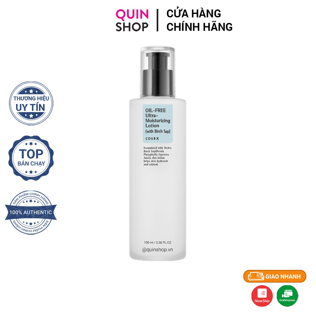 [Hcm]Sữa Dưỡng Ẩm Dịu Da Cosrx Oil Free Ultra - Moisturizing Lotion