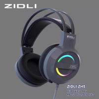 Tai nghe Chơi Gaming Zidli ZH5 âm thanh giả lập 7.1 Mic ngắn đàm thoại rõ ràng Led RGB - Hàng chính hãng