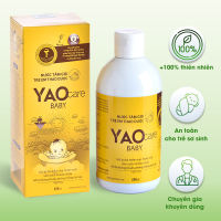 Sữa tắm gội thảo dược không bọt cho trẻ sơ sinh và trẻ nhỏ Yaocare Baby - Sạch thơm dịu nhẹ phòng chống rôm sảy hăm tã chàm sữa - Chai 250ml