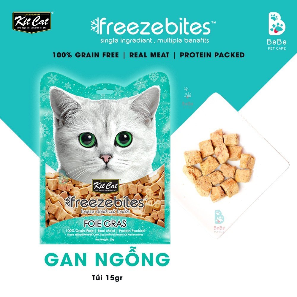 Snack Thưởng KITCAT FREEZE BITES Sấy Lạnh Cao Cấp Thơm Ngon Cho Mèo Mọi Lứa Tuổi