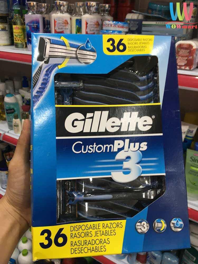 [Hcm]Dao Cạo Dùng Một Lần Của Gillette Custom Plus3 36 Cái - [Mỹ]