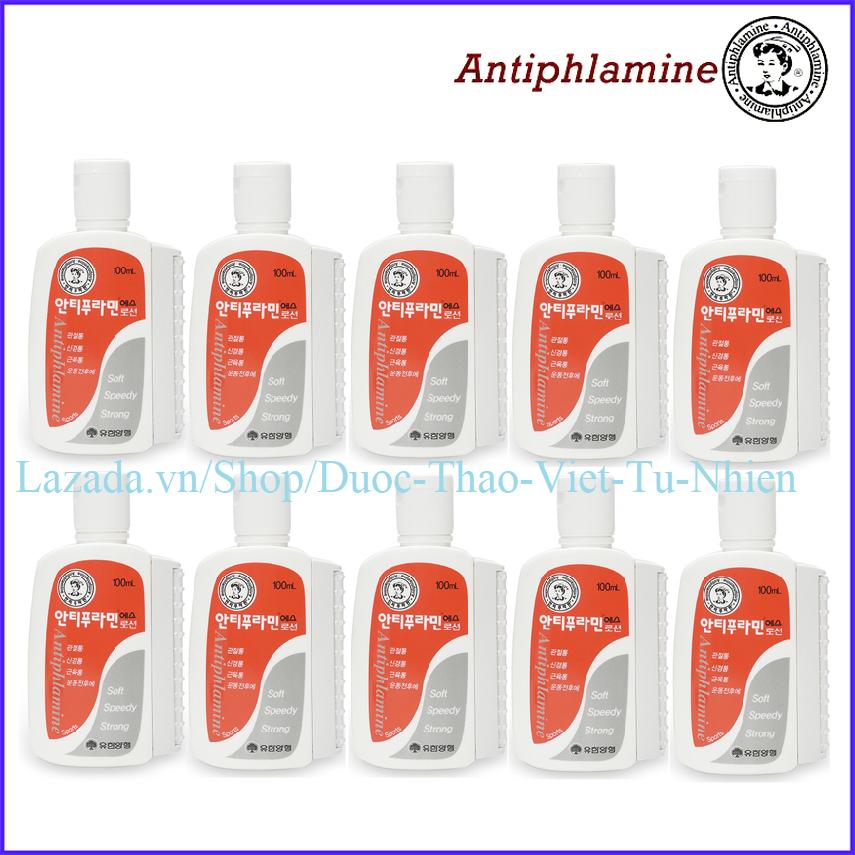 Bộ 10 Hộp Dầu Nóng Yuhan Antiphlamine Lotion Hàn Quốc 100Ml/Hộp