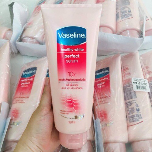 Dưỡng Trắng An Toàn Vaseline 10X 50X Tuýp To 320Ml Thấm Nhanh Không Bết Dính [ Chính Háng Thái Lan]