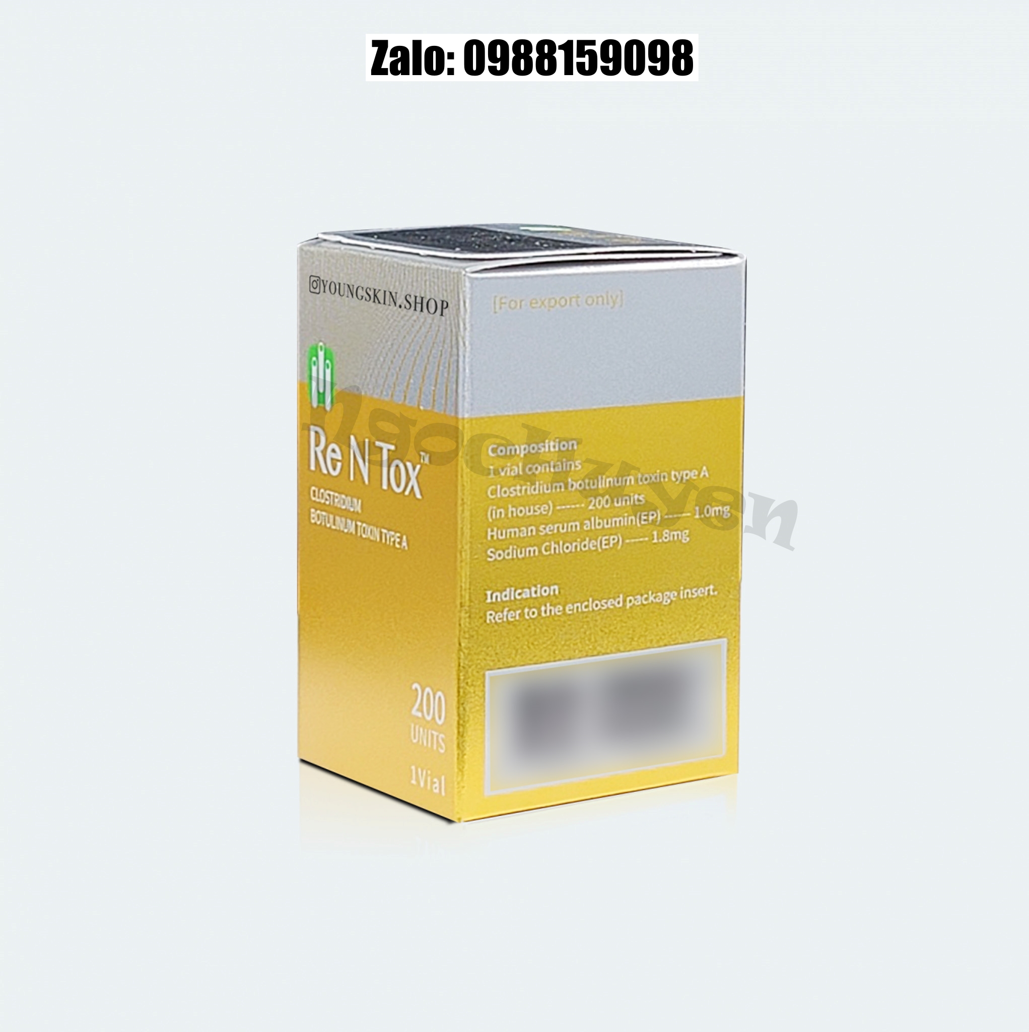 Botox Rentox 200Units - Botox200 - Botox Hàn Quốc - Botox Chính Hãng - Thon gọn hàm