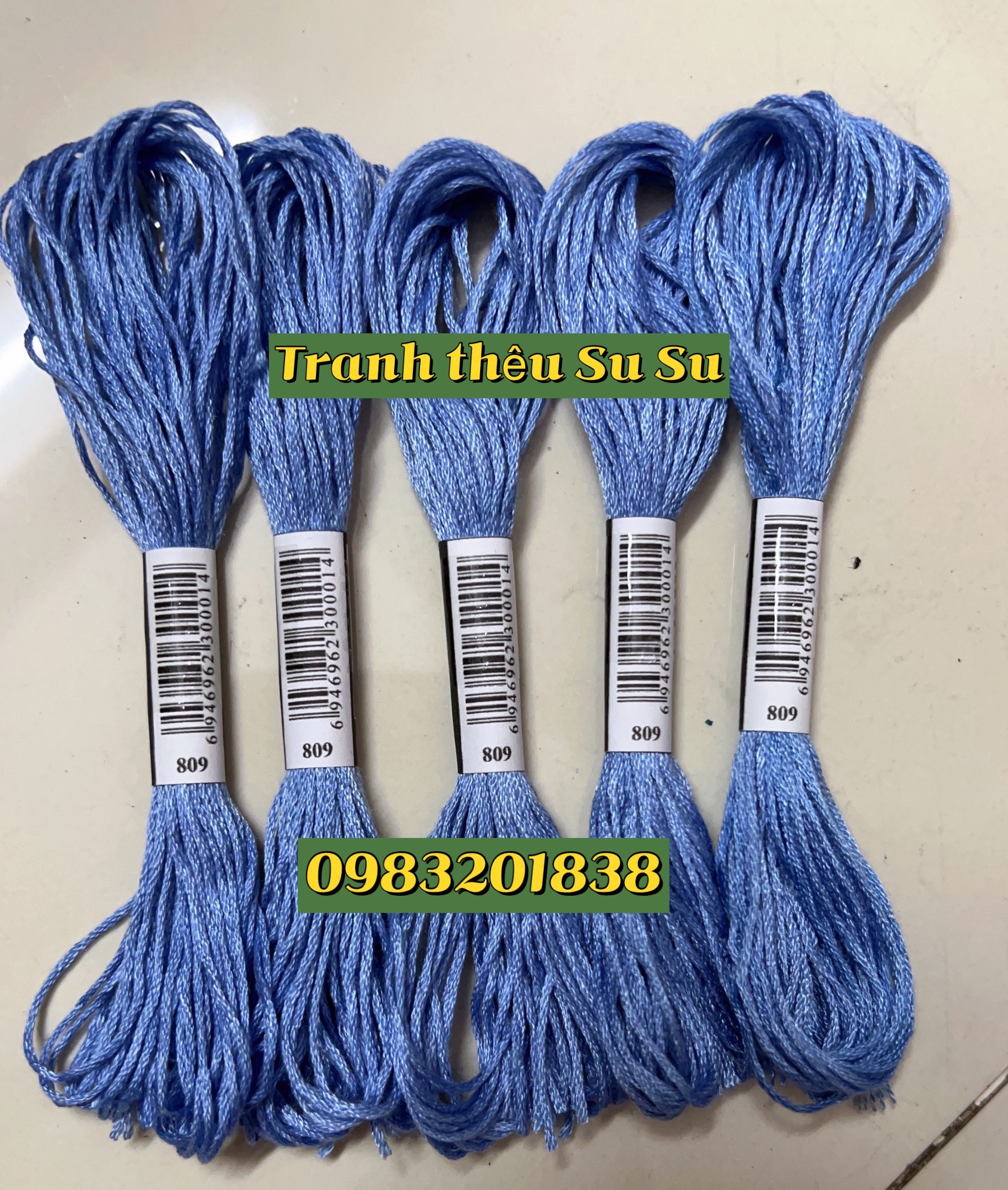 Chỉ cotton thêu tranh chữ thập mã DMC các mã chỉ thêu từ 800 đến mã 899 (giá 1 tép)
