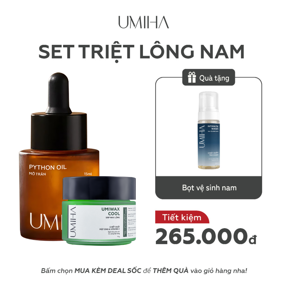 Sáp wax lông UMIHA (95gr) sạch tận gốc sau 1 lần wax lông - Bám dính x2 với sáp wax lông chân tay wa