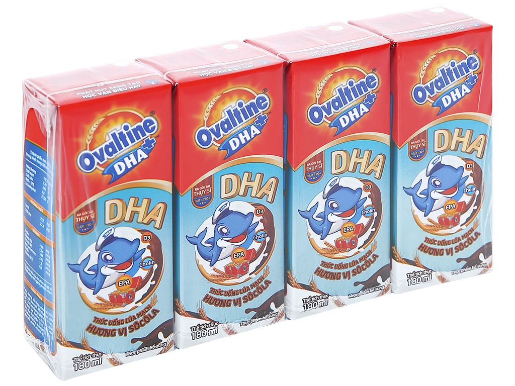 [BTCOM] Lốc 4 hộp sữa Ovaltine DHA (180ML x 4)