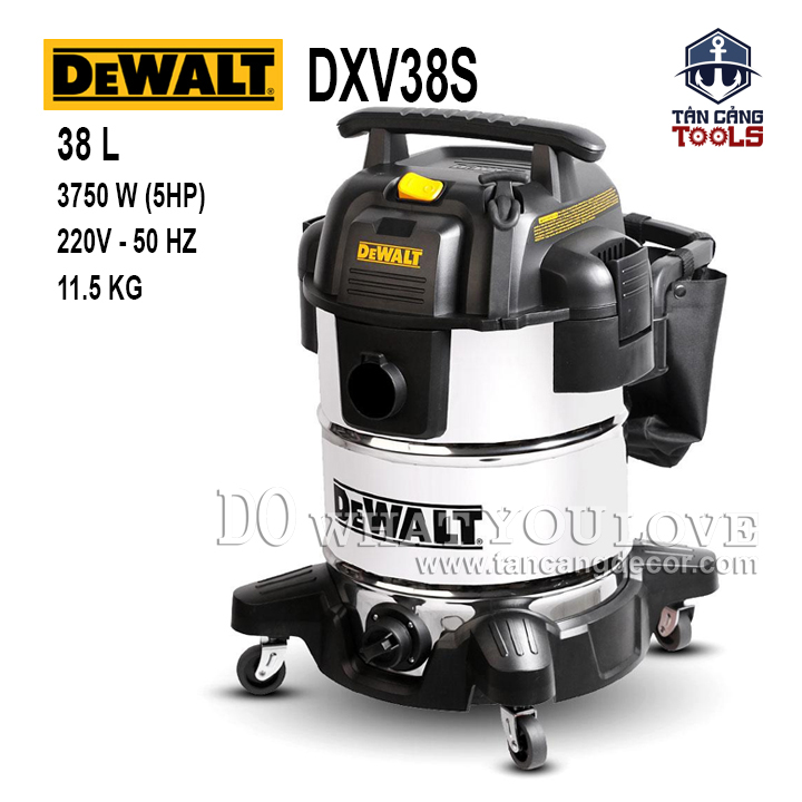 Máy Hút Bụi Công Nghiệp 3 Chức Năng 38 Lít 3750W Dewalt DXV38S