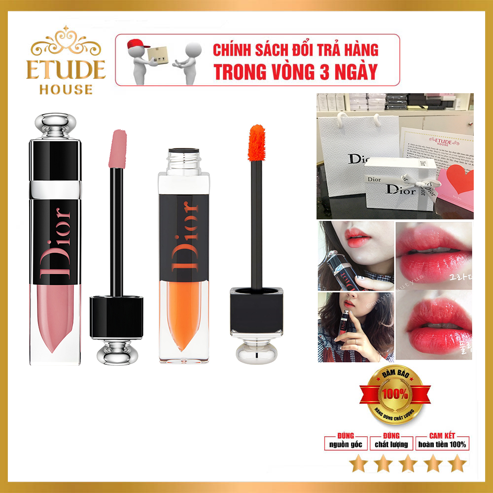 Son Dior Addict Lacquer Plump. Son Có Độ Bóng Nhẹ Nhàng Giàu Dưỡng Chất Bền Màu “Khủng”