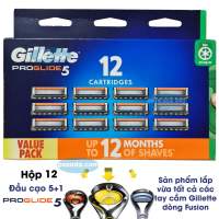 Hộp lưỡi dao cạo râu Gillette 5 lưỡi Fusion5 /Proglide5/ Proshield5 (Đầu cạo 5 lưỡi kép)