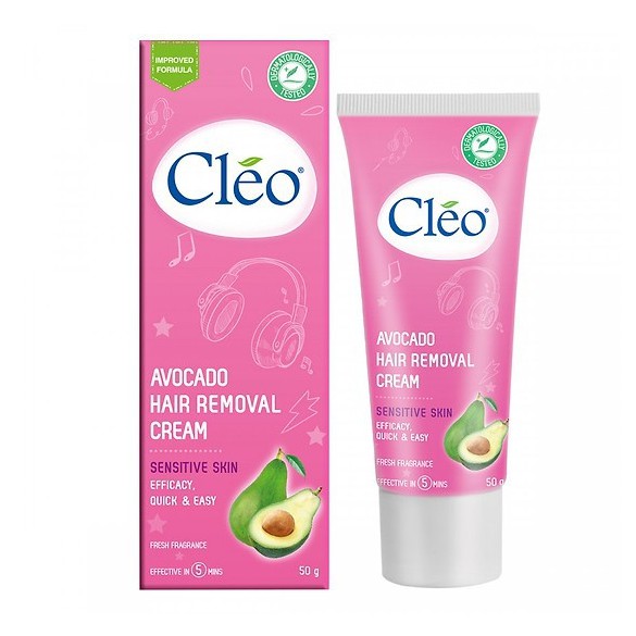 Kem tẩy lông Cleo Avocado Hair Removal Cream Sensitive Skin - 50g