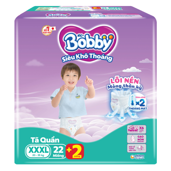Tã Quần Bobby Ultra Gói Lớn Tiết Kiệm Đủ Size M96 L88 XL74 XXL68 XXXL24 XXXL31 - Từ 6 Kg Đến 27 Kg - Kho Bỉm Thanh Ngân