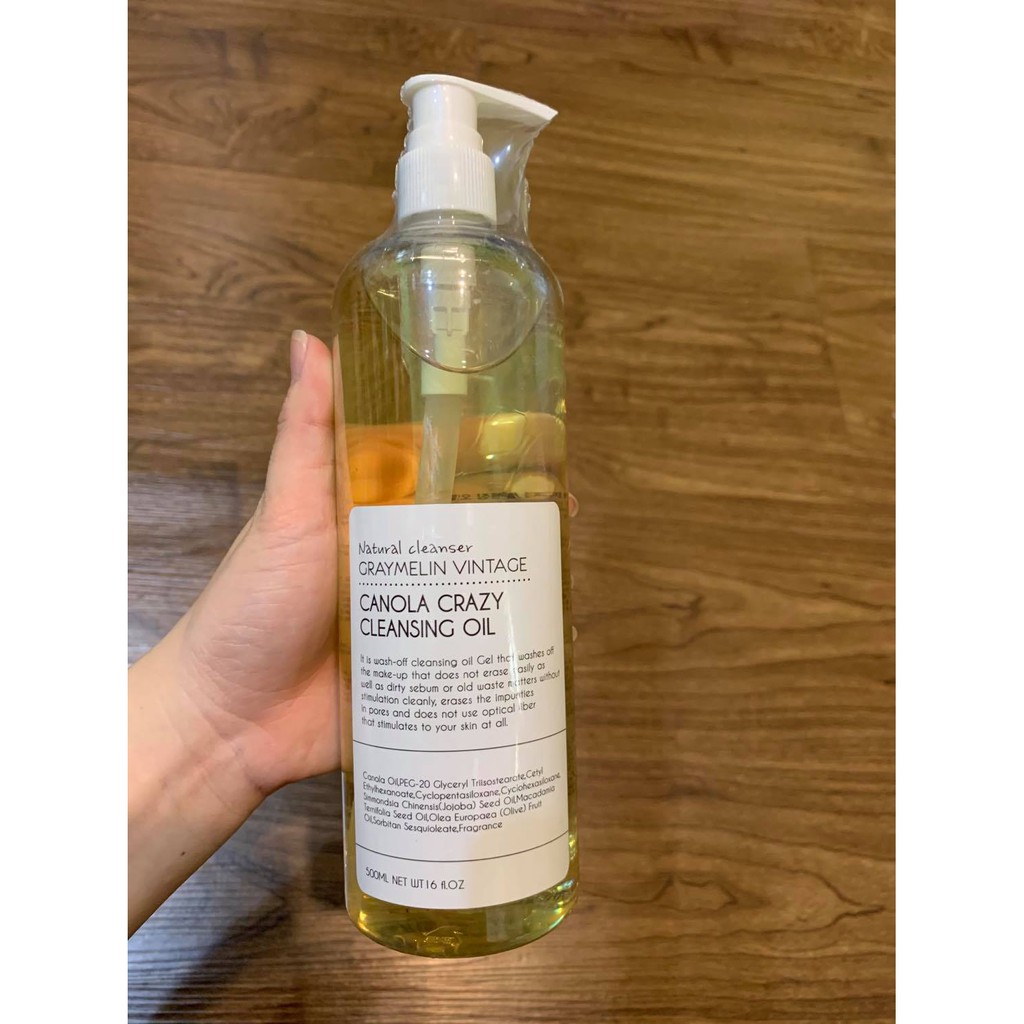 Dầu Tẩy Trang Hoa Cải Graymelin Vintage - Canola Crazy Cleansing Oil Cam Kết Sản Phẩm Đúng Mô Tả Dung Tích 300Ml