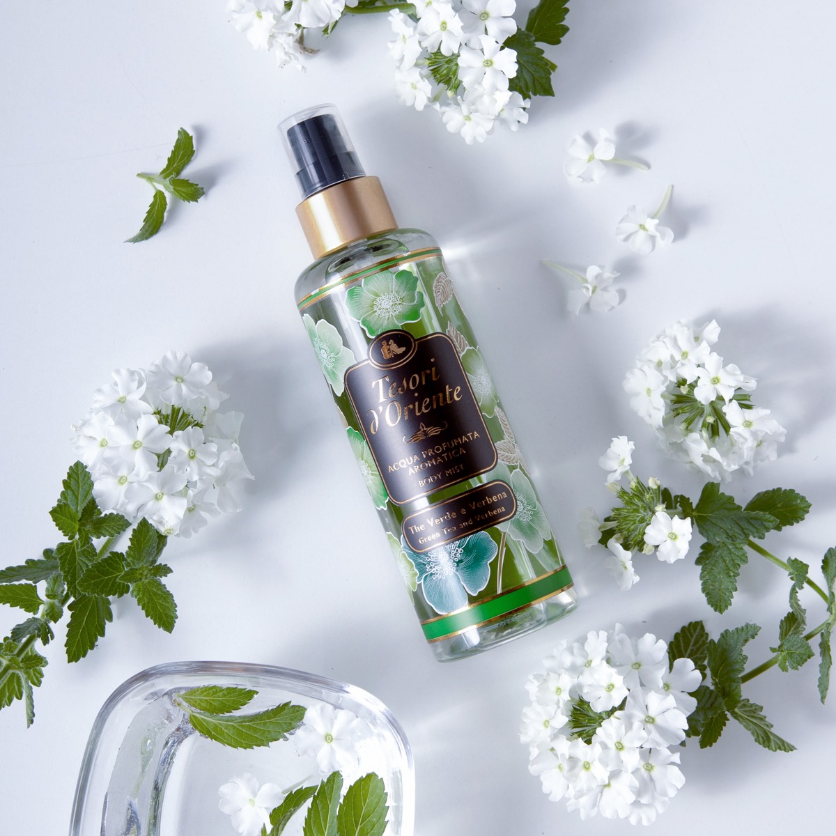 (Hàng Chính Hãng) Body Mist Xịt Thơm Cơ Thể Tesori D’oriente Trà Xanh Và Cỏ Verbena - Tươi Mát - Quyến Rũ - Gợi Cảm Nồng Nàn