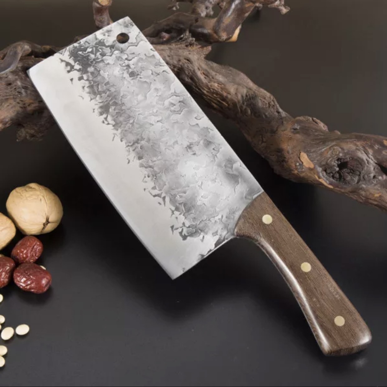 Dao chặt xương Nhật bản Akatsuki - Nặng 0.5 kg - lưỡi cực sắc thép nguyên khối chống gỉ họa tiết vân