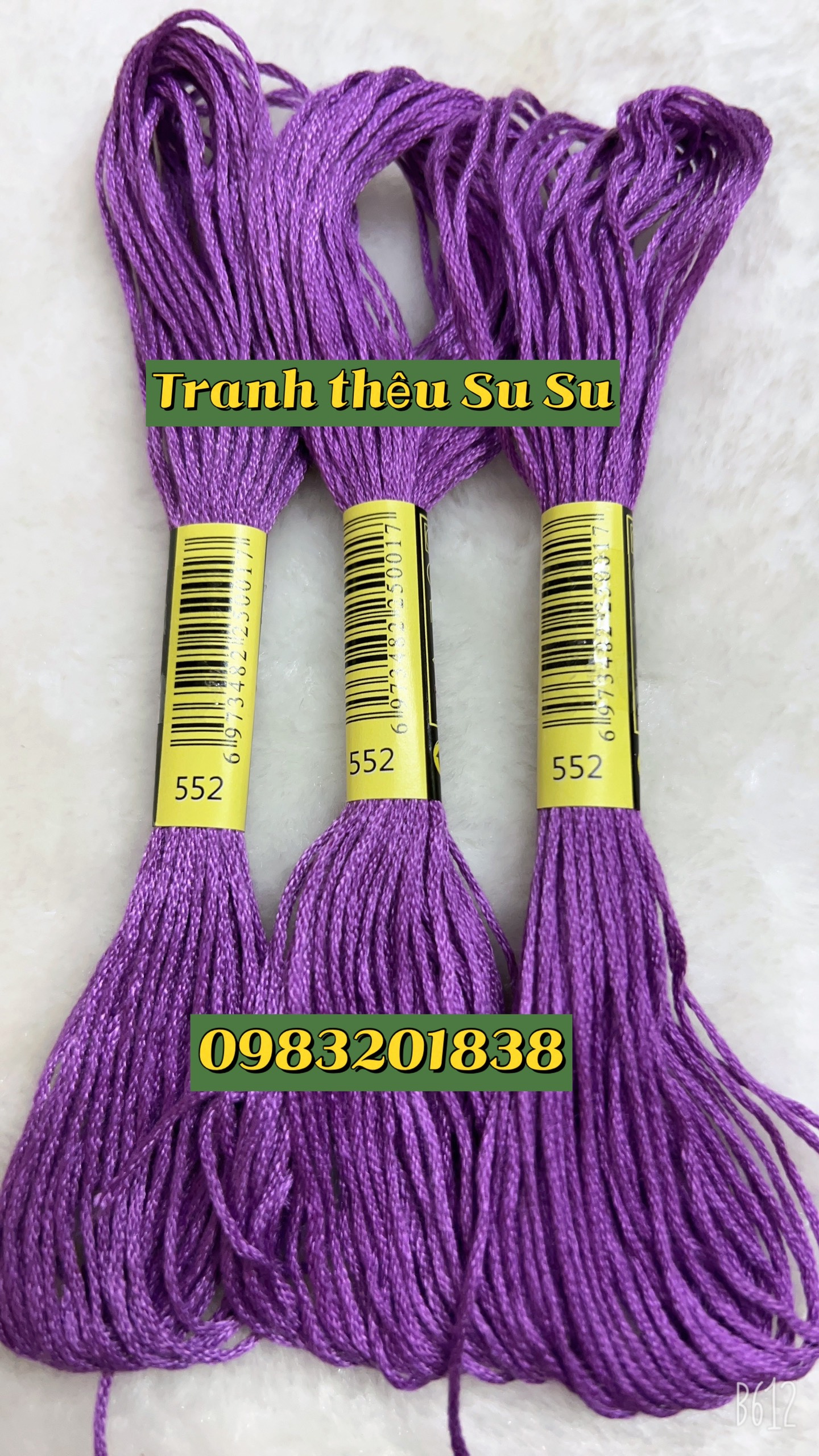Chỉ cotton thêu tranh chữ thập mã DMC các mã chỉ thêu từ 500 đến mã 598 (giá 1 tép)