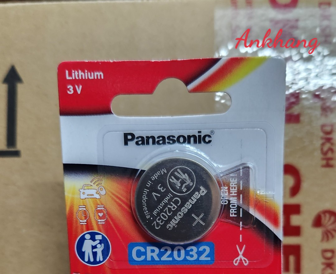 (Mẫu mới) Vỉ 5 viên pin CMOS CR2032 3V Panasonic Lithium - Hàng chính hãng sử dụng cho smartkey remote đèn...