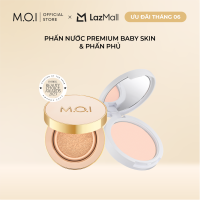 Bộ đôi M.O.I Phấn nước  Premium Baby Cushion và Phấn phủ Baby Skin Powder
