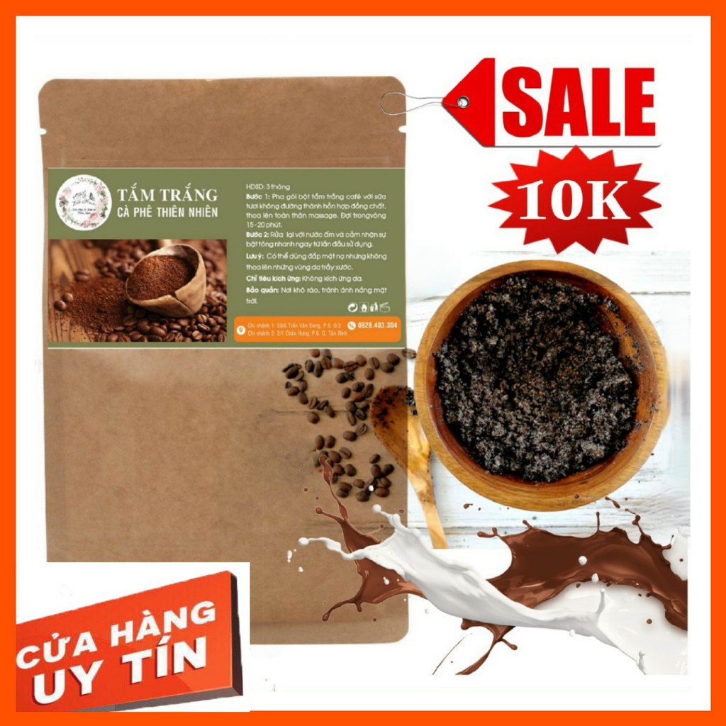 [HCM]Tắm Trắng Cà Phê Handmade Nhà Bột Trắng Sáng Bật Tone Mềm Mịn