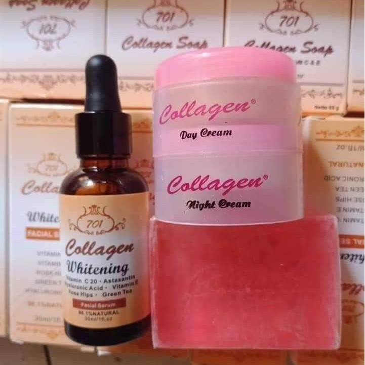 Combo Serum Và Bộ Kem Colagen Plus Vit E