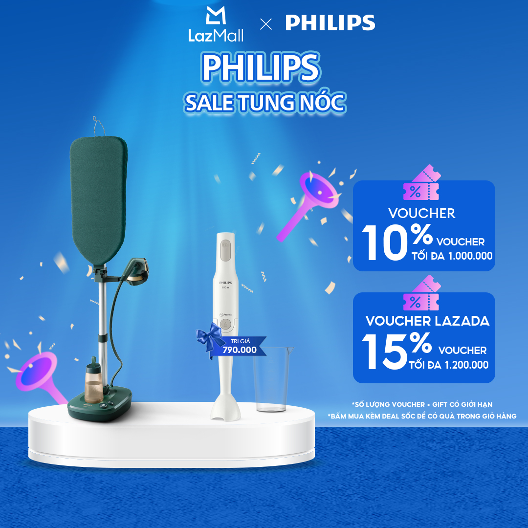Bàn Ủi Hơi Nước Đứng Philips AIS6020/70 1800W, Xanh, Dung Tích 1.1L - Series 6000