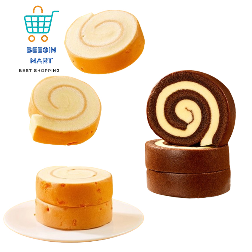 Thùng 1kg Bánh Cuộn Bông Lan Cuộn Ốc Vị Phô Mai Socola B150 - BeeGin Mart