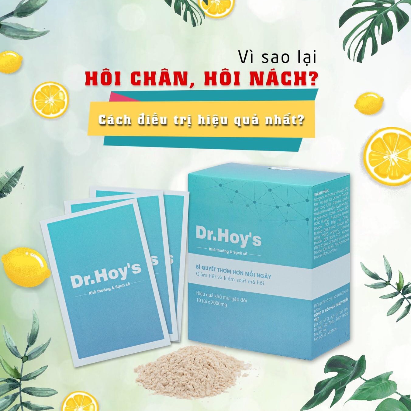 Dr.hoys Khử Hôi Nách - Hôi Chân - Khử Mùi Cơ Thể Bằng Y Học Cổ Truyền