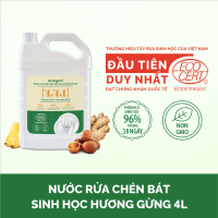 Nước Rửa Chén Bát Sinh Học ENZYCO Từ Bồ Hòn và Dứa Đạt Chứng Nhận ECODETERGENT- ECOCERT 4L Dịu Nhẹ Với Da Nhạy Cảm