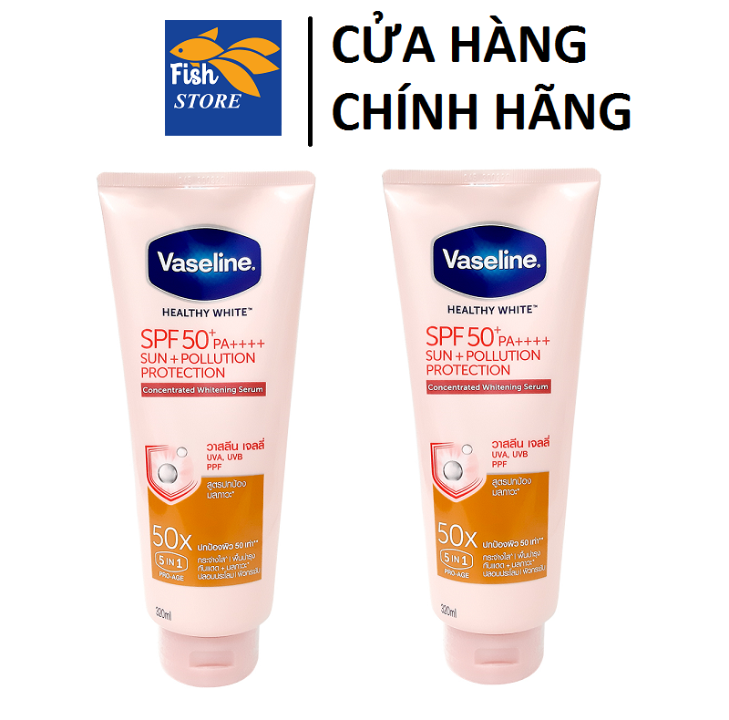 Dưỡng Thể Vaseline 50X Bảo Vệ Da Suốt 8H Với Chống Nắng Spf 50+ Pa++++ Giúp Da Sáng Rạng Rõ Với Niacinamode 320Ml