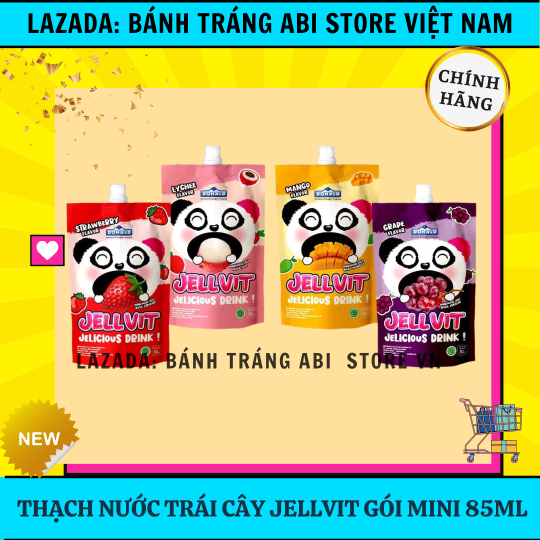 1 TÚI THẠCH NƯỚC TRÁI CÂY DONALD JELLVIT 85Ml