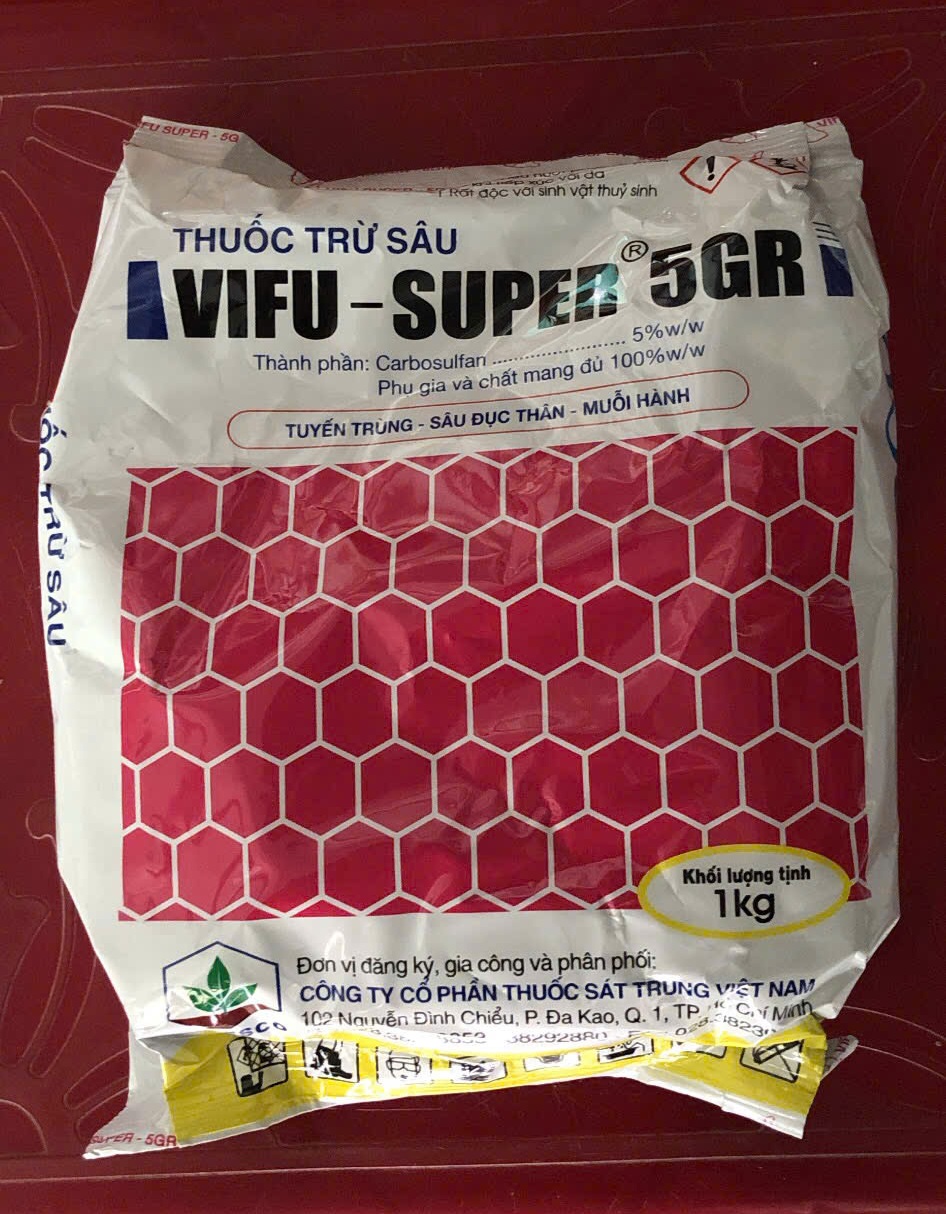 Thuốc trừ sâu VIFU-SUPER 5GR GÓI 1KG trị tuyến trùng sâu đục thân muỗi