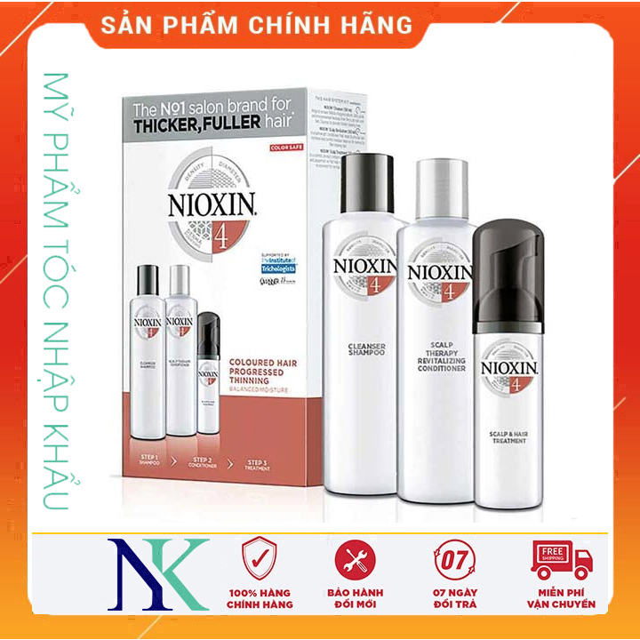 [Hcm]Bộ Dầu Gội Nioxin Trialkit Chống Rụng Tóc ( Hệ Thống 4)