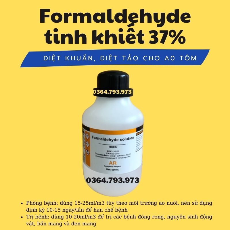 Formaldehyde (Formol Formalin) HCHO 37-40% chai 500ml FM