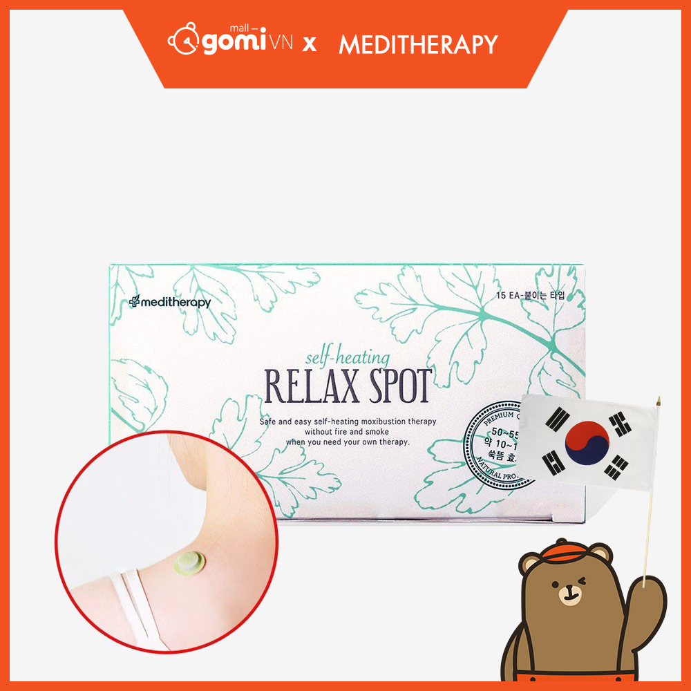 [HCM]Miếng Dán Tỏa Nhiệt Thư Giãn Giảm Căng Cơ Meditherapy Self-Heating Relax Spot (Hộp 15 Miếng) GomiMall