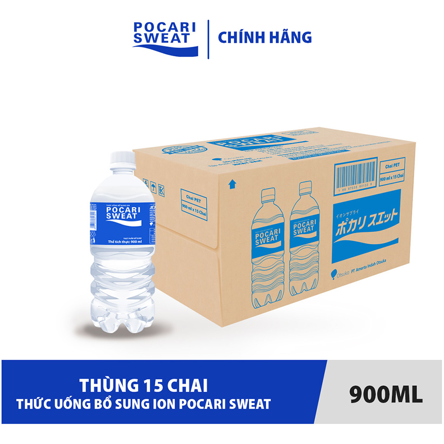 Thùng 24 chai nước khoáng i-on Pocari Sweat 500ml và 15 chai 900ml