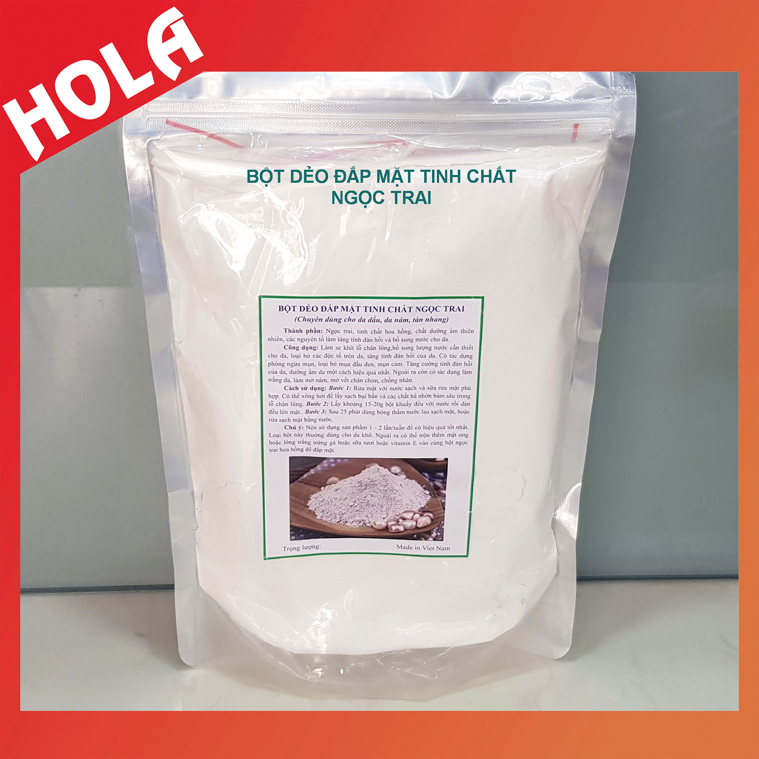 [Chính Hãng] Bột Đắp Mặt Ngọc Trai Cung Cấp Ẩm Collagen Và Dưỡng Trắng Da Tự Nhiên Bột Tinh Chất Ngọc Trai.