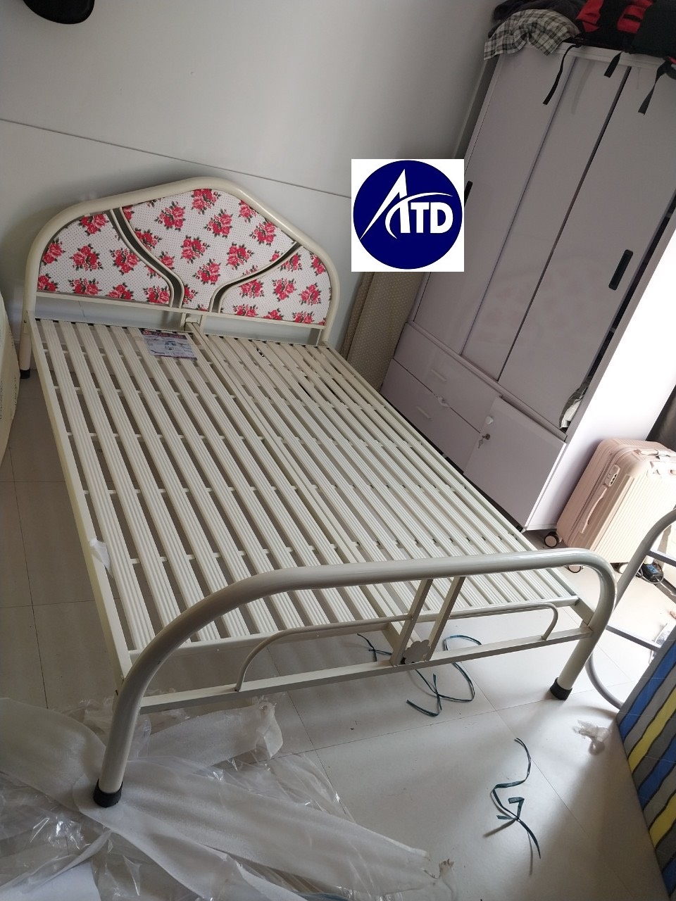 [HCM]giường sắt gấp gọn tháo ráp dễ dàng ngang 80cm 1m 1m2 1m4 1m6 1m8 dài 2m bảo hành 2 năm tại nhà