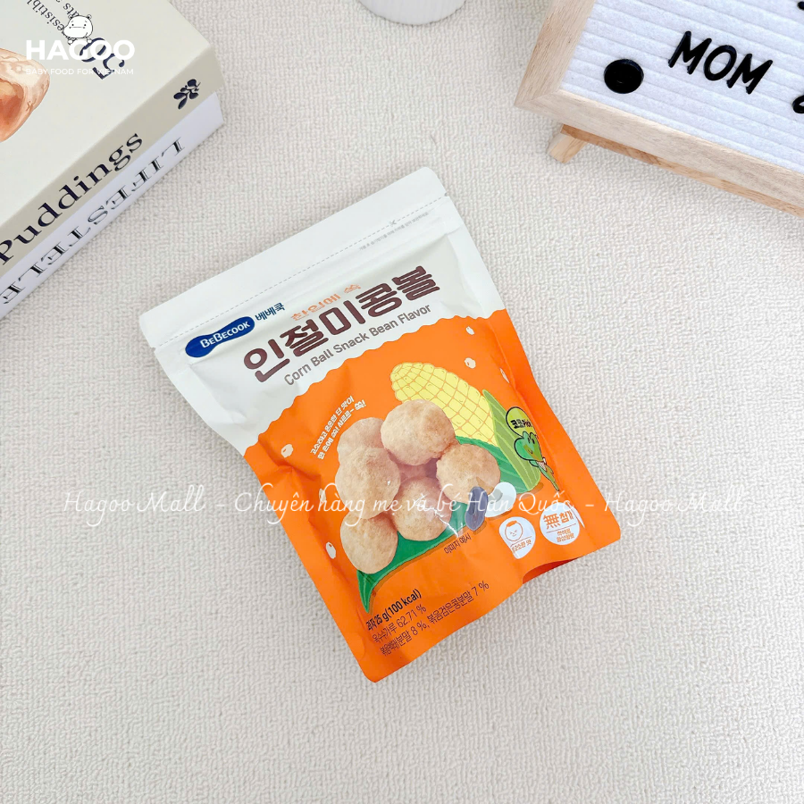 BÁNH BỎNG VIÊN BI NHIỀU VỊ BEBECOOK - BÁNH ĂN DẶM HỮU CƠ CHO BÉ 12M+