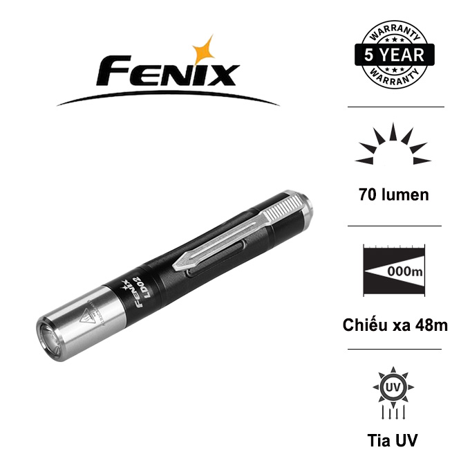 Đèn pin Fenix LD02 V2 sáng vàng 70 lumen sáng UV 365nm LED Cree XQ-E sử dụng 01 pin AAA