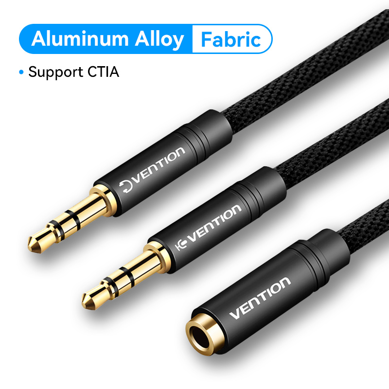 Vention Dây Audio Splitter âm thanh và Micro 3.5mm Adapter Extension Cable cho PC Laptop Computer ta