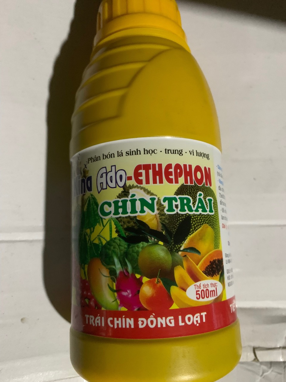 Xử lý trái cây chín Ado Ethephon NHÚNG GIÚP MAU CHÍN TRÁI NGỌT đồng loạt lọ 500ml