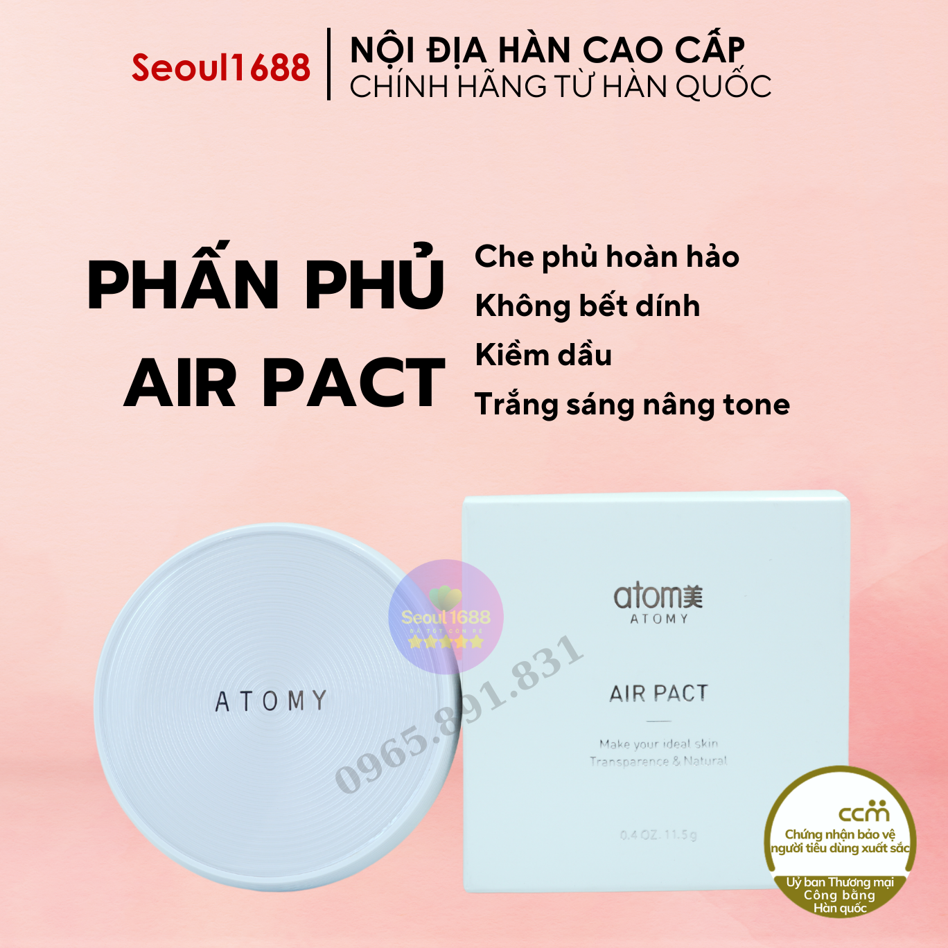 Phấn phủ Atomy Air Pact chính hãng Hàn Quốc