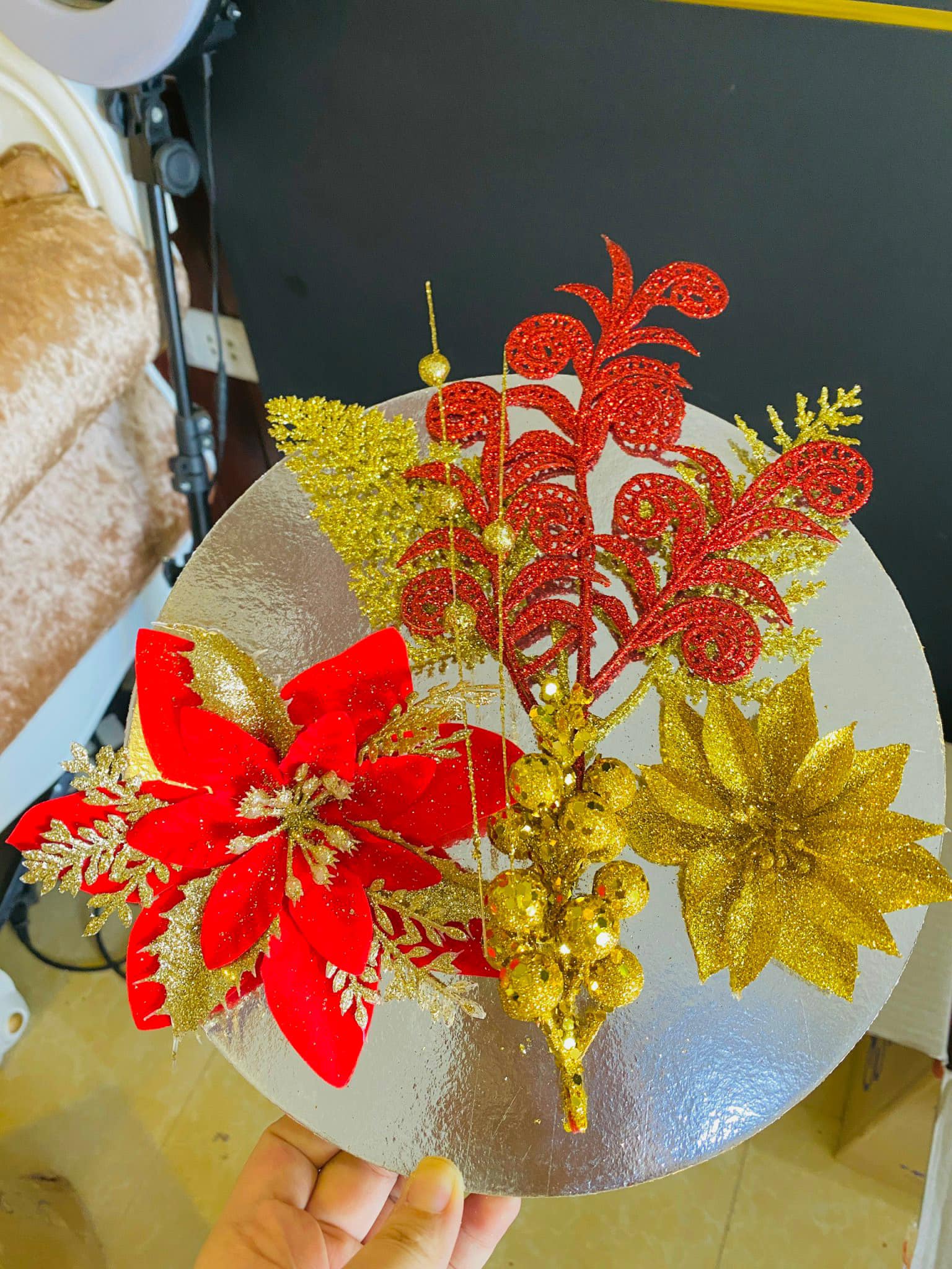 Set nguyên liệu hoa trạng nguyên làm tháp bánh kẹo, oản, nước ngọt trang trí lễ tết tiệc đẹp